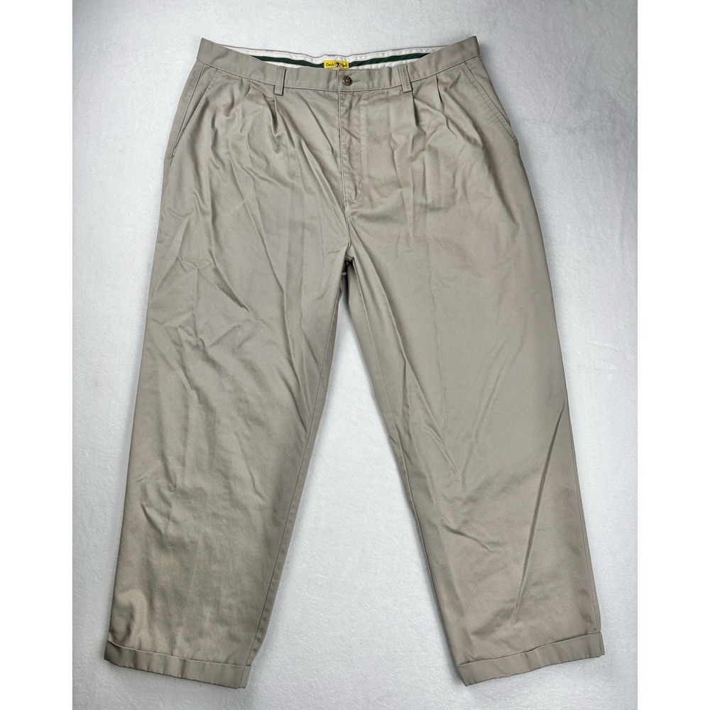 Duck Head Khaki Pants Men's 40x29 Tan Classic Pleated Chino